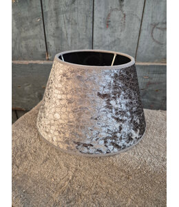 2082 - ES - lampenkap - zilver croco -  25 cm onder x 15cm boven