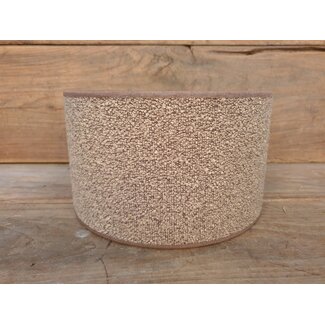 2085 - KKL - lampenkap - bruin teddystof -  25 x 25 x 15 cm