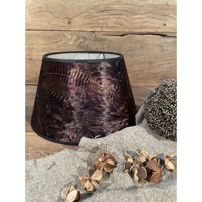 goudblad - ES- lampenkap - 30 (boven 20) x 18 cm