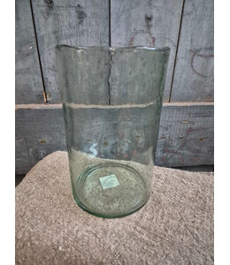 Cylinder - vaas - bubbel - glas - 13 x 20 cm