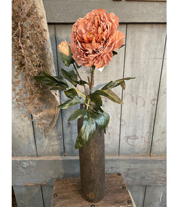 Peony Spray Rose Red 87 cm