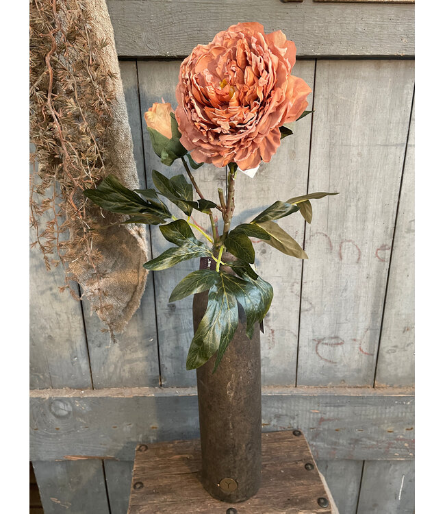 Peony Spray Rose Red 87 cm