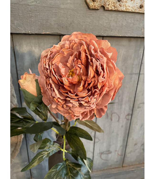 Peony Spray Rose Red 87 cm