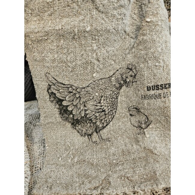 # Doek Shabby - kip met kuiken - 30 x 45 cm