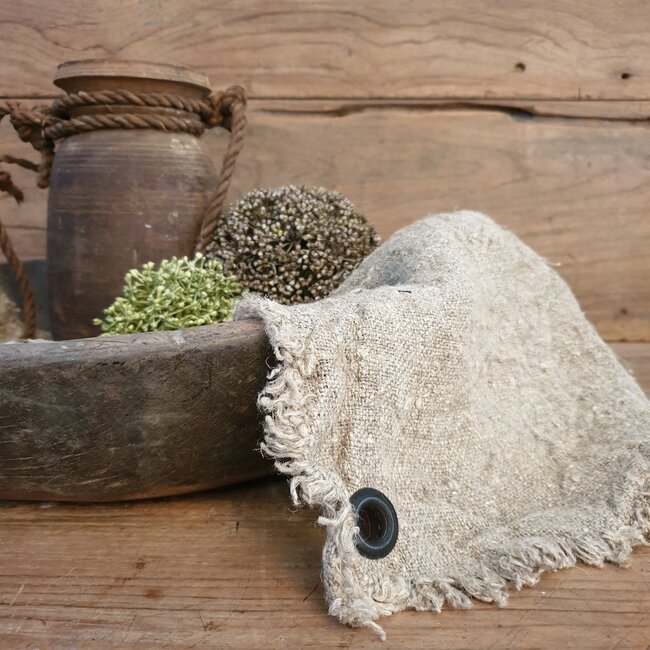 # doek shabby gerafeld met zeiloog - ca. 40 x 60 cm
