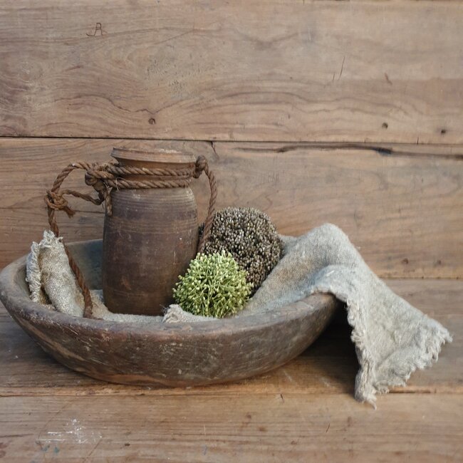 # doek shabby gerafeld met zeiloog - ca. 40 x 60 cm