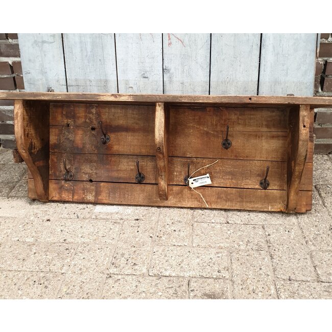 Houten kapstok - regaal - 90  x 33 x 20cm - alleen afhalen/wordt niet verzonden