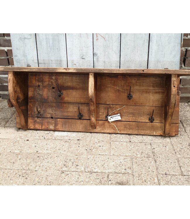 # Houten kapstok - regaal - 90  x 33 x 20cm - alleen afhalen/wordt niet verzonden