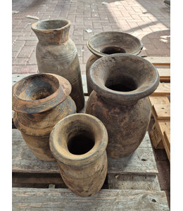 ## Mix - nepalese houten vaas - per stuk