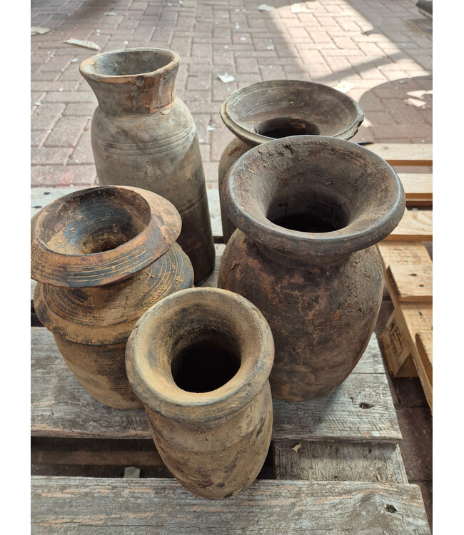 ### Mix - nepalese houten vaas - per stuk