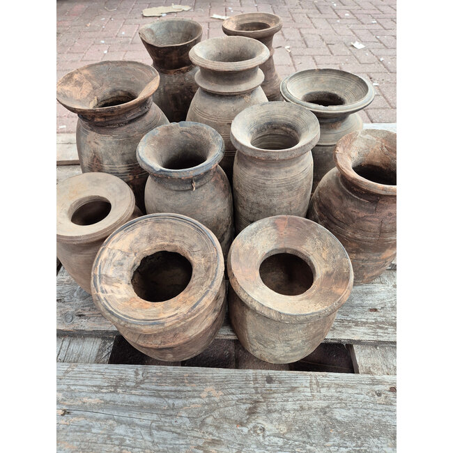 Mix - nepalese houten vaas