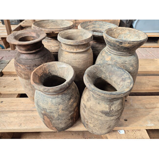 # Mix - nepalese houten vaas - per stuk
