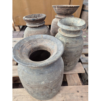 # Mix - nepalese houten vaas - per stuk