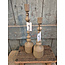 Kandelaar Ø10x34 cm SHEVA mat bruin