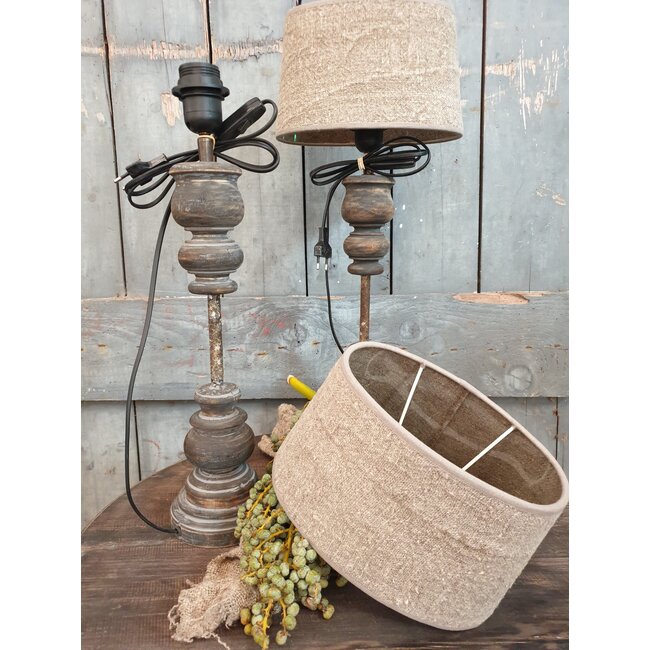 T04 - Shabby - OV schuin - lampenkap - Shabby - 25 x 21 x 15,5 x 16,5 cm - per stuk