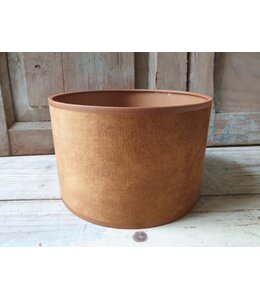 2065 - KKL - lampenkap - oker velours - 20 x 20 x 13 cm