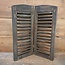 # Dubbel louvreluik - hout - grijze finish - 2 x 25 cm x 60 cm excl. deco