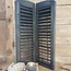 # Dubbel louvreluik - hout - grijze finish - 2 x 25 cm x 70 cm