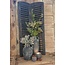 # Dubbel louvreluik - hout - grijze finish - 2 x 25 cm x 90 cm