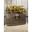 # Planter oval with ram majestic brown L 45x24x29