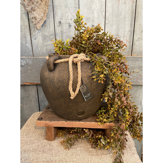 # Vase Grandeur With Rope Majestic Brown D.30 H.26