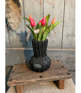 Still ## wordt niet verzonden 31119 - Bol Vase Fan L Black Series - Ca. 14 L x 14 B x 20 H cm