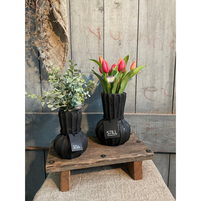 Still 31119 - Bol Vase Fan L Black Series - Ca. 14 L x 14 B x 20 H cm