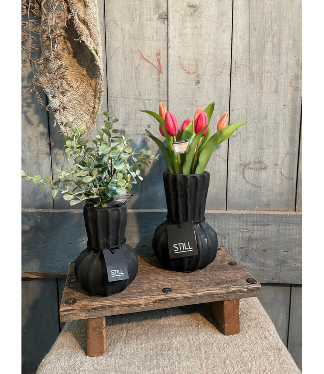 Still ## wordt niet verzonden 31119 - Bol Vase Fan L Black Series - Ca. 14 L x 14 B x 20 H cm