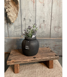 Still # 3179 - Zwarte vaas - aardewerk -12 x 12 cm - Black Series
