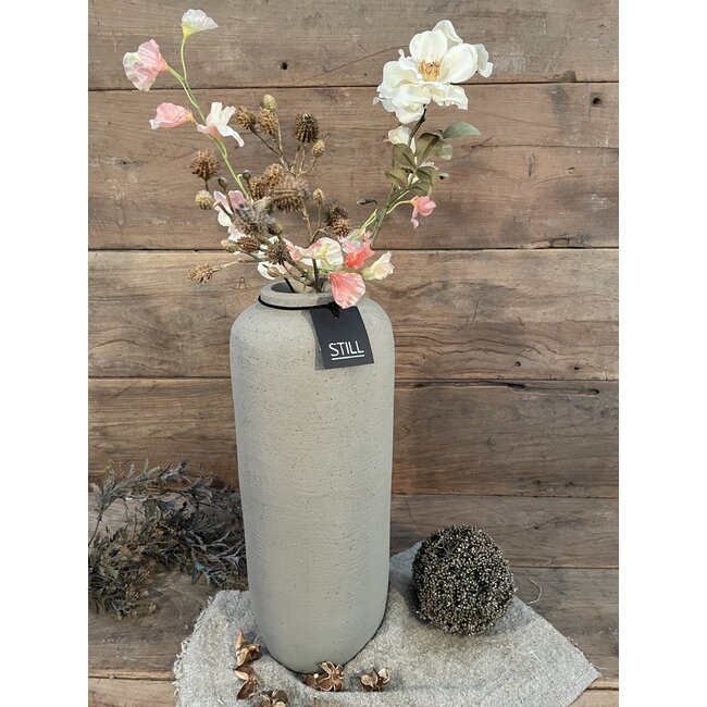 Still wordt niet verzonden - 46047 - Taupe hoge vaas aardewerk - 18 x 42 cm - serie "Taupe"