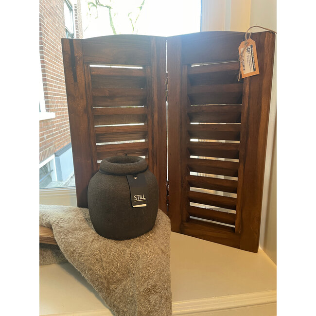 Still wordt niet verzonden - 48056 - Small Bottle L Dark Brown - Ca. 12 D x 12 H cm