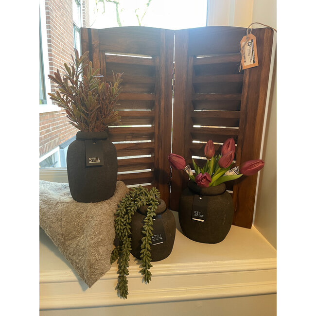 Still wordt niet verzonden - 48057 - Small Bottle M Dark Brown - 	Ca. 9 D x 9 H cm