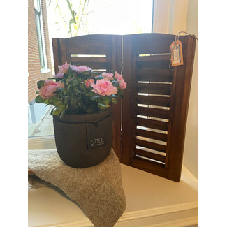 Still wordt niet verzonden - 48062 - Planter Line S Dark Brown - 16 x 16 cm