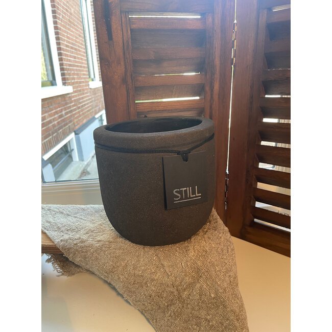 Still wordt niet verzonden - 48062 - Planter Line S Dark Brown - 16 x 16 cm