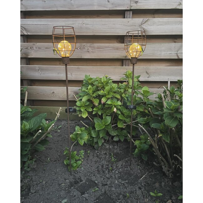 # Solarlamp tuinsteker Lomax roest - per stuk