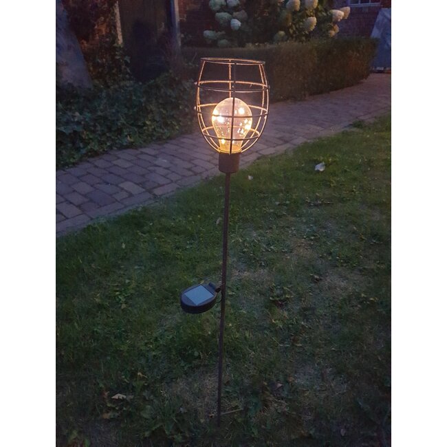# Solarlamp tuinsteker Lomax roest - per stuk