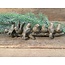# Sculptuur "Vogels op tak 7" L bruin polystone 28x7x7cm
