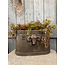 # Planter Oval With Ram Majestic Brown M 40X24X25