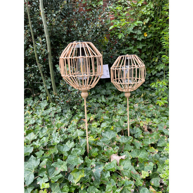 Countryfield # Solar lamp o/steker LED Milena naturel-L19B19H80CM