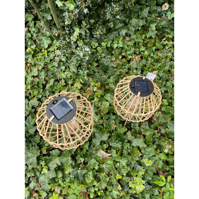 Countryfield # Solar lamp o/steker LED Milena naturel-L19B19H80CM