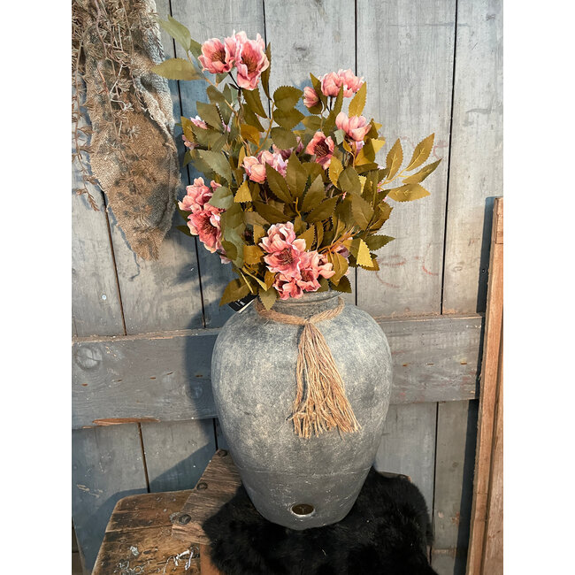 Afgeprijsde artikelen verzending eigen risico - Bolvase with Rope Neck Ancient Clay D.26 H.37