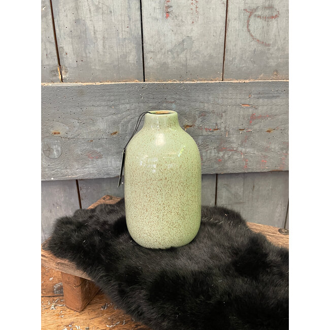 # wordt niet verzonden - Bottle Basic Green Glazed S D.12 H.19