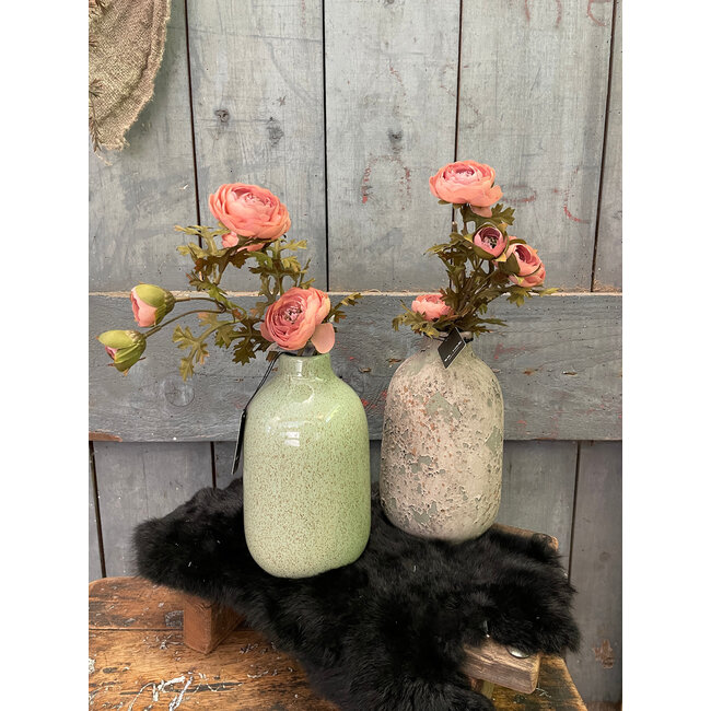 # wordt niet verzonden - Bottle Basic Green Glazed S D.12 H.19