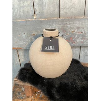 Still Wordt niet verzonden - 46008 - new kendil M vaasje - aardewerk - ca. 18 x 18 cm - serie "Taupe"