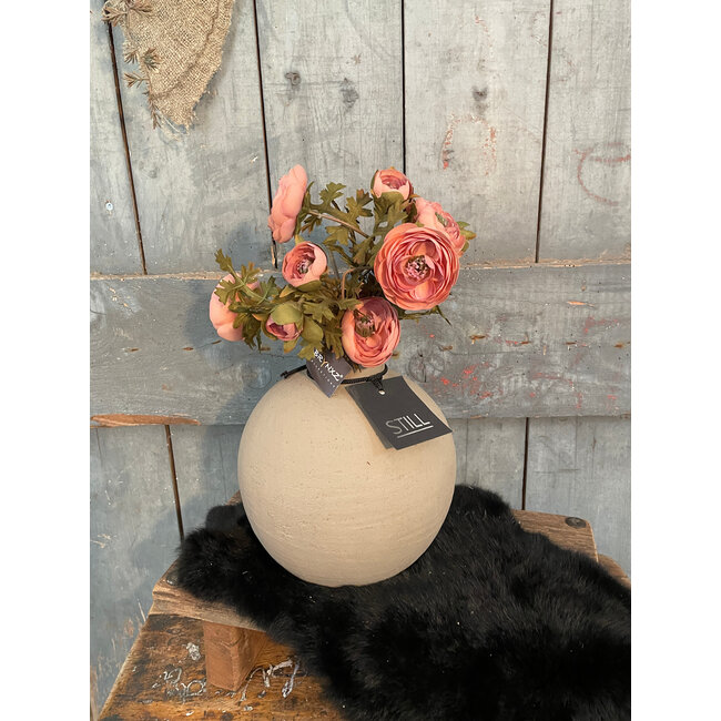 Still # 46008 - new kendil M vaasje - aardewerk - ca. 18 x 18 cm - serie "Taupe"