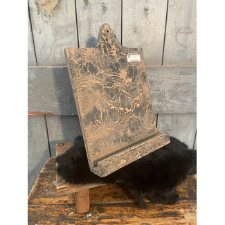 wordt niet verzonden - Houten boekensteun - 24 x 16 x 34 cm - grey finish