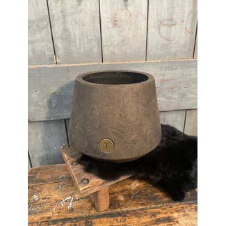 # Planter BRYNXZ Basic Majestic Brown - grootste - per stuk D.26 H.20