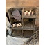 ## wordt niet verzonden - Houten gruttersbak "Derek" 45 cm - grey finish