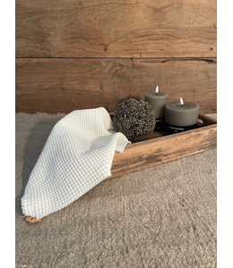 Katoenen wafeldoekje 40×40 offwhite