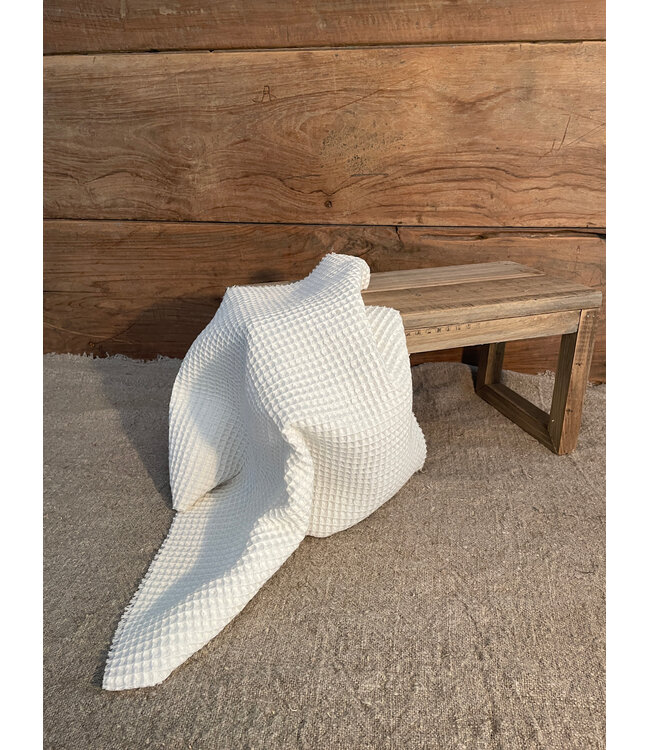 Katoenen wafeldoekje 40×40 offwhite